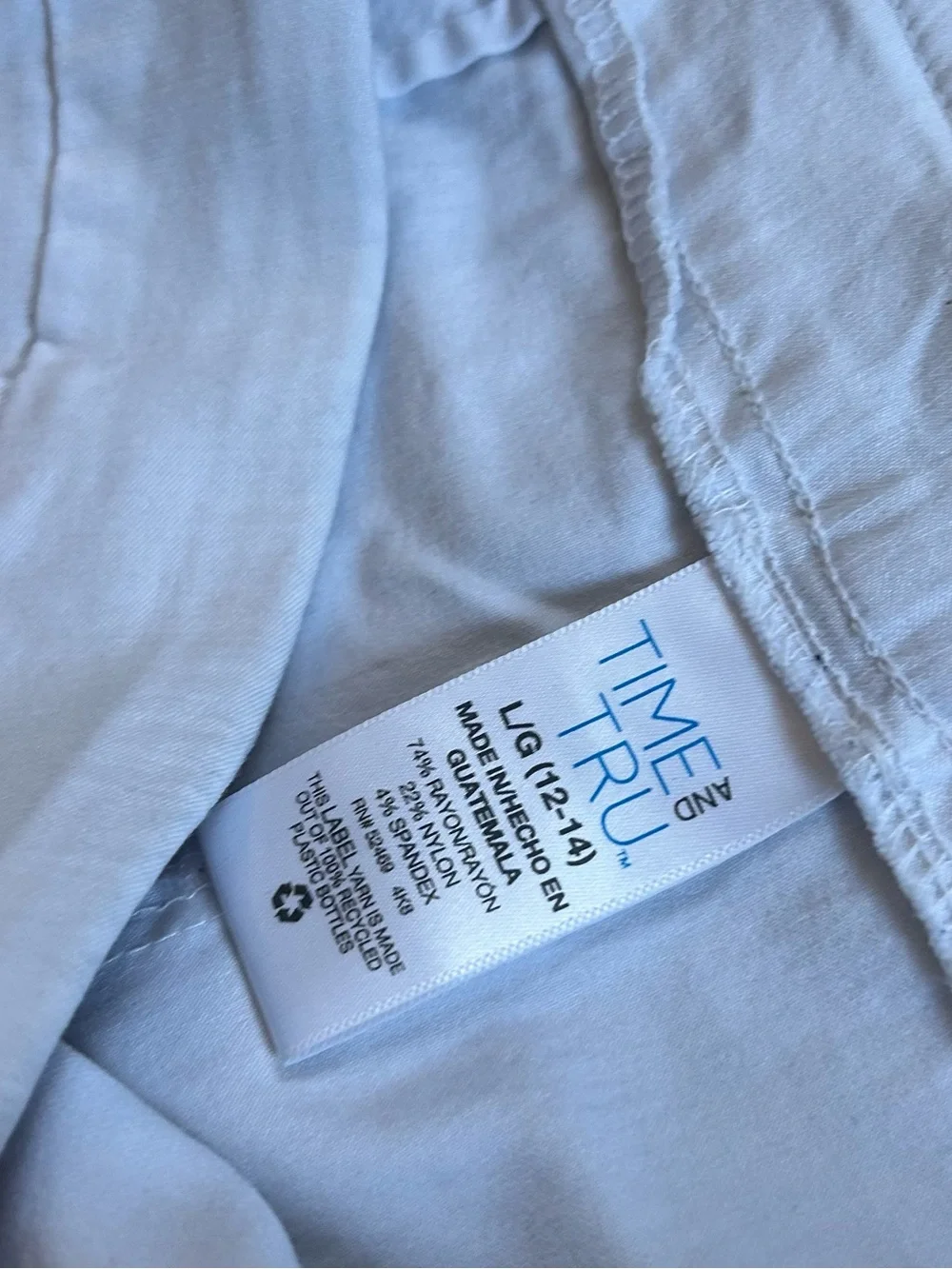 White Shorts Causal Everyday Style Time and Tru High Rise Women’s Size Large Fit